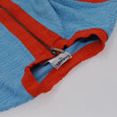 CHANEL Short Sleeve Cotton Blue CC Auth FF0787M-6