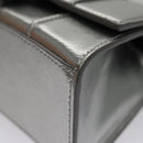 BALENCIAGA Hand Bag Leather 2way Silver Auth FF4303AM-8