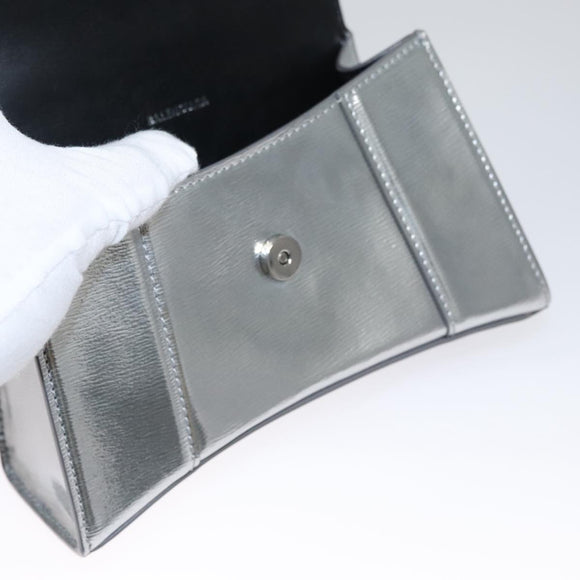 BALENCIAGA Hand Bag Leather 2way Silver Auth FF4303AM