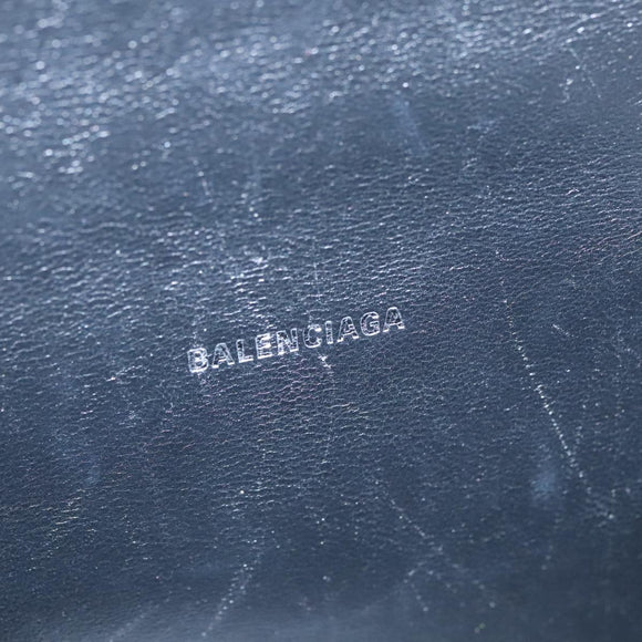 BALENCIAGA Hand Bag Leather 2way Silver Auth FF4303AM