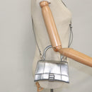 BALENCIAGA Hand Bag Leather 2way Silver Auth FF4303AM-25