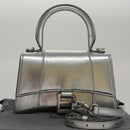 BALENCIAGA Hand Bag Leather 2way Silver Auth FF4303AM-12