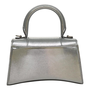 BALENCIAGA Hand Bag Leather 2way Silver Auth FF4303AM - 0