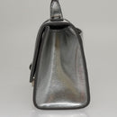 BALENCIAGA Hand Bag Leather 2way Silver Auth FF4303AM-3