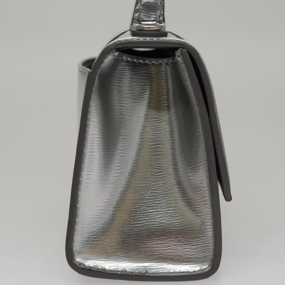 BALENCIAGA Hand Bag Leather 2way Silver Auth FF4303AM