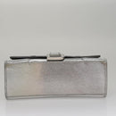 BALENCIAGA Hand Bag Leather 2way Silver Auth FF4303AM-5