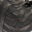 PRADA HS Prada Jacquard Shoulder Bag Leather Silver FF4583/WS4583 Auth FF4583V-14