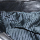 PRADA HS Prada Jacquard Shoulder Bag Leather Silver FF4583/WS4583 Auth FF4583V-19