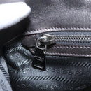 PRADA HS Prada Jacquard Shoulder Bag Leather Silver FF4583/WS4583 Auth FF4583V-23
