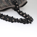 PRADA HS Prada Jacquard Shoulder Bag Leather Silver FF4583/WS4583 Auth FF4583V-7