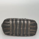 PRADA HS Prada Jacquard Shoulder Bag Leather Silver FF4583/WS4583 Auth FF4583V-5