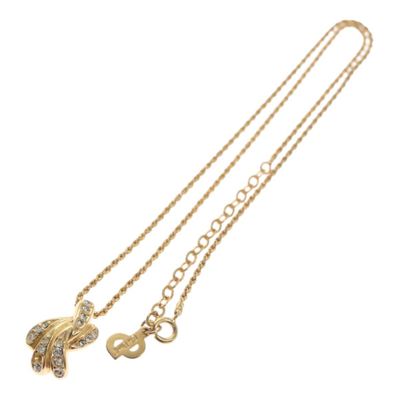 Christian Dior Necklace metal Gold Auth FF5523