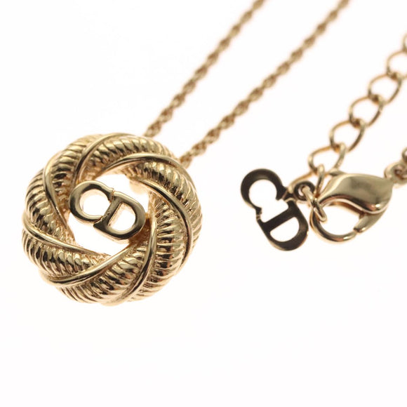 Christian Dior Necklace metal Gold Auth FF6330