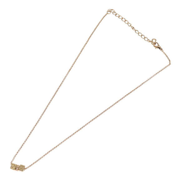 Christian Dior Necklace metal Gold Auth FF6372