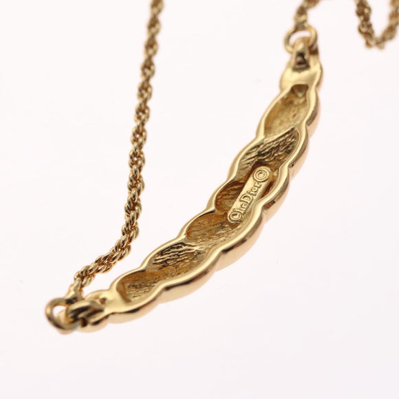 Christian Dior Necklace metal Gold Auth FF6533
