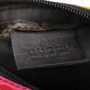 GUCCI Floral Pouch Nylon Pink Auth fm1065-9