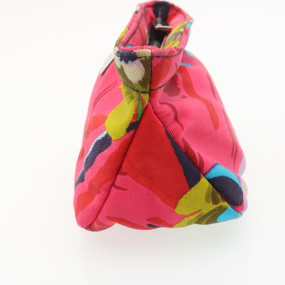 GUCCI Floral Pouch Nylon Pink Auth fm1065