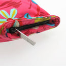 GUCCI Floral Pouch Nylon Pink Auth fm1065-6