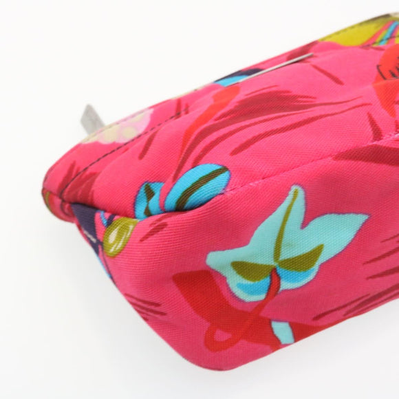 GUCCI Floral Pouch Nylon Pink Auth fm1065