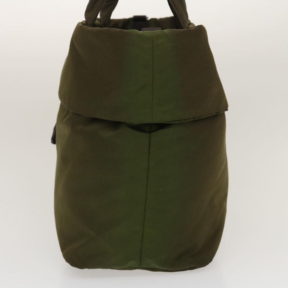 PRADA Hand Bag Nylon 2way Khaki Auth fm1303