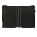 HERMES Fourre Tout Clutch Bag Canvas Zwart 2110-23 Auth fm2098-13