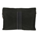 HERMES Fourre Tout Clutch Bag Canvas Zwart 2110-23 Auth fm2098-2