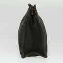 HERMES Fourre Tout Clutch Bag Canvas Zwart 2110-23 Auth fm2098-4
