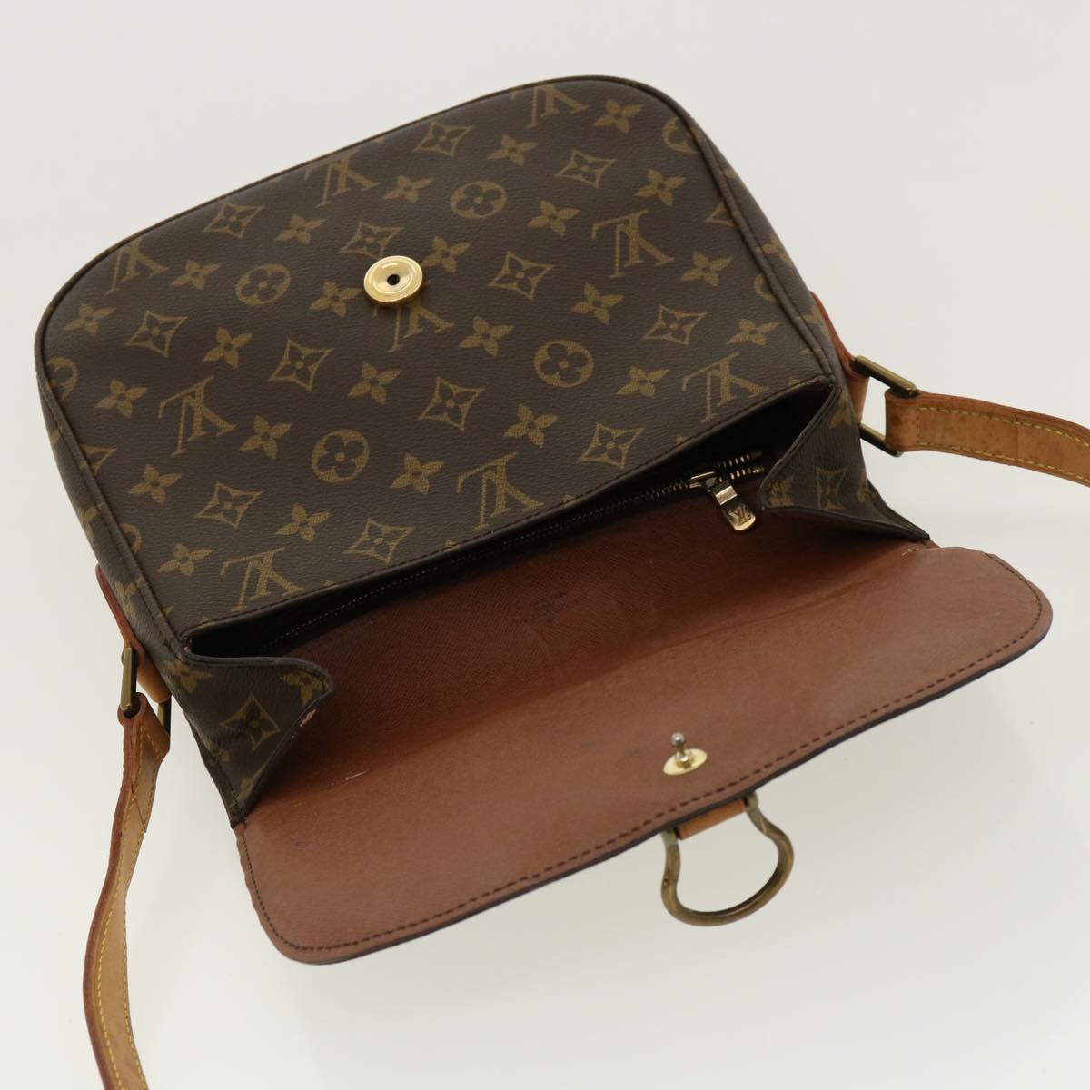 LOUIS VUITTON Monogram Saint Cloud GM Shoulder Bag M51242 LV Auth fm2247