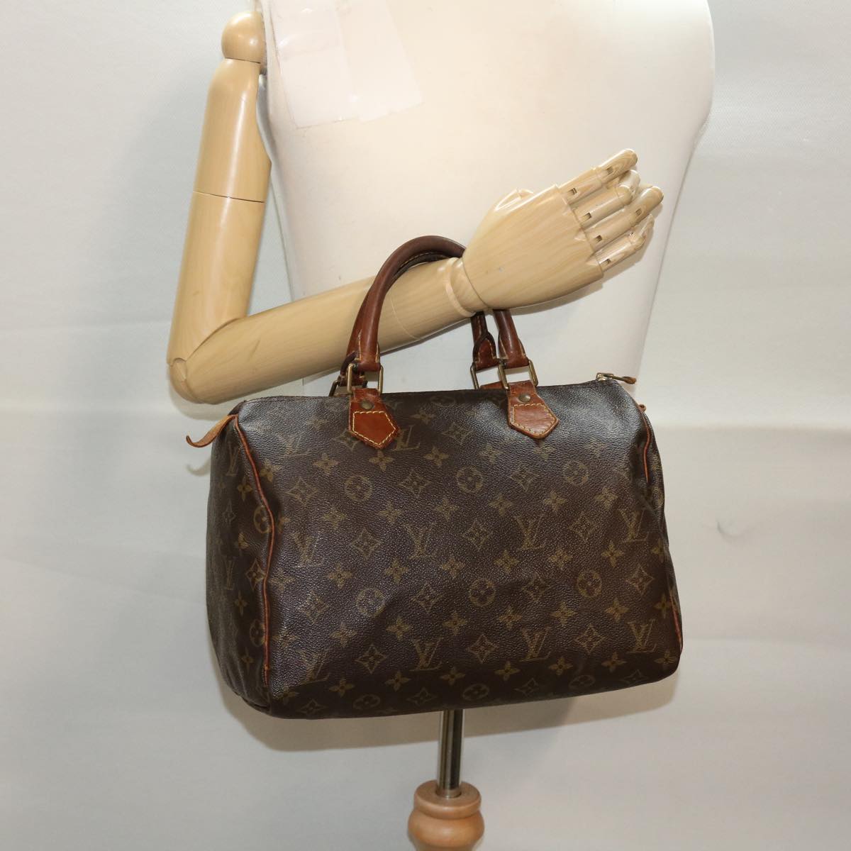 LOUIS VUITTON Monogram Speedy 30 Hand Bag M41526 LV Auth fm2482