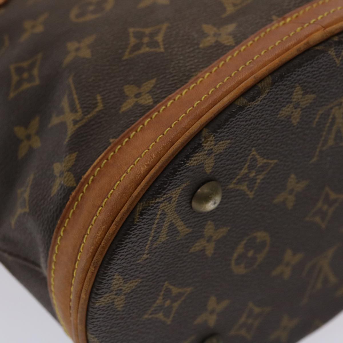 LOUIS VUITTON Monogram Bucket PM Shoulder Bag M42238 LV Auth fm2498