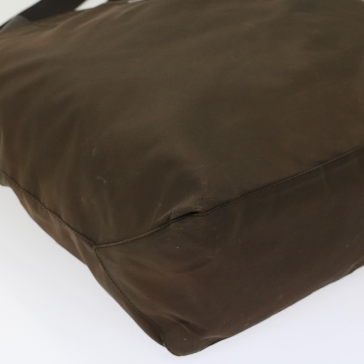 PRADA Tote Bag Nylon Brown Auth fm2552
