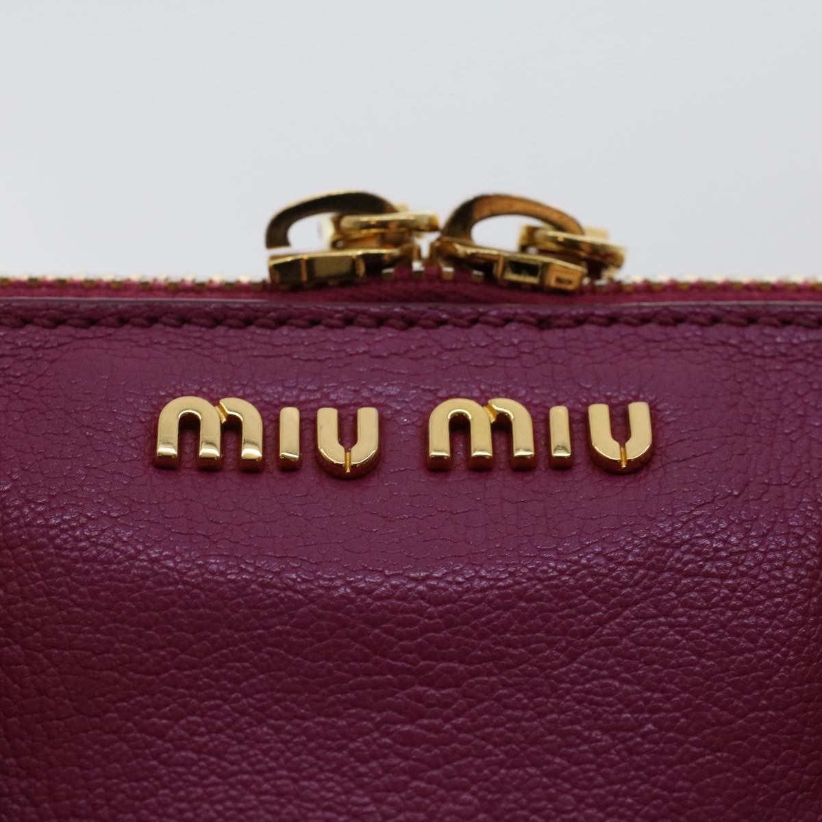 Miu Miu Hand Bag Leather Pink Auth fm2584