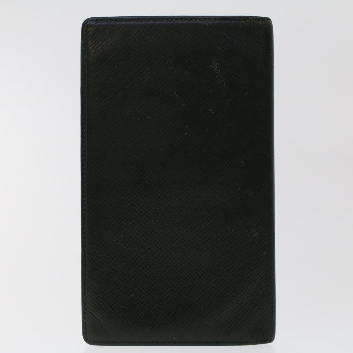 LOUIS VUITTON Taiga Leather Wallet 7Set Blue Epicea black LV Auth fm2625