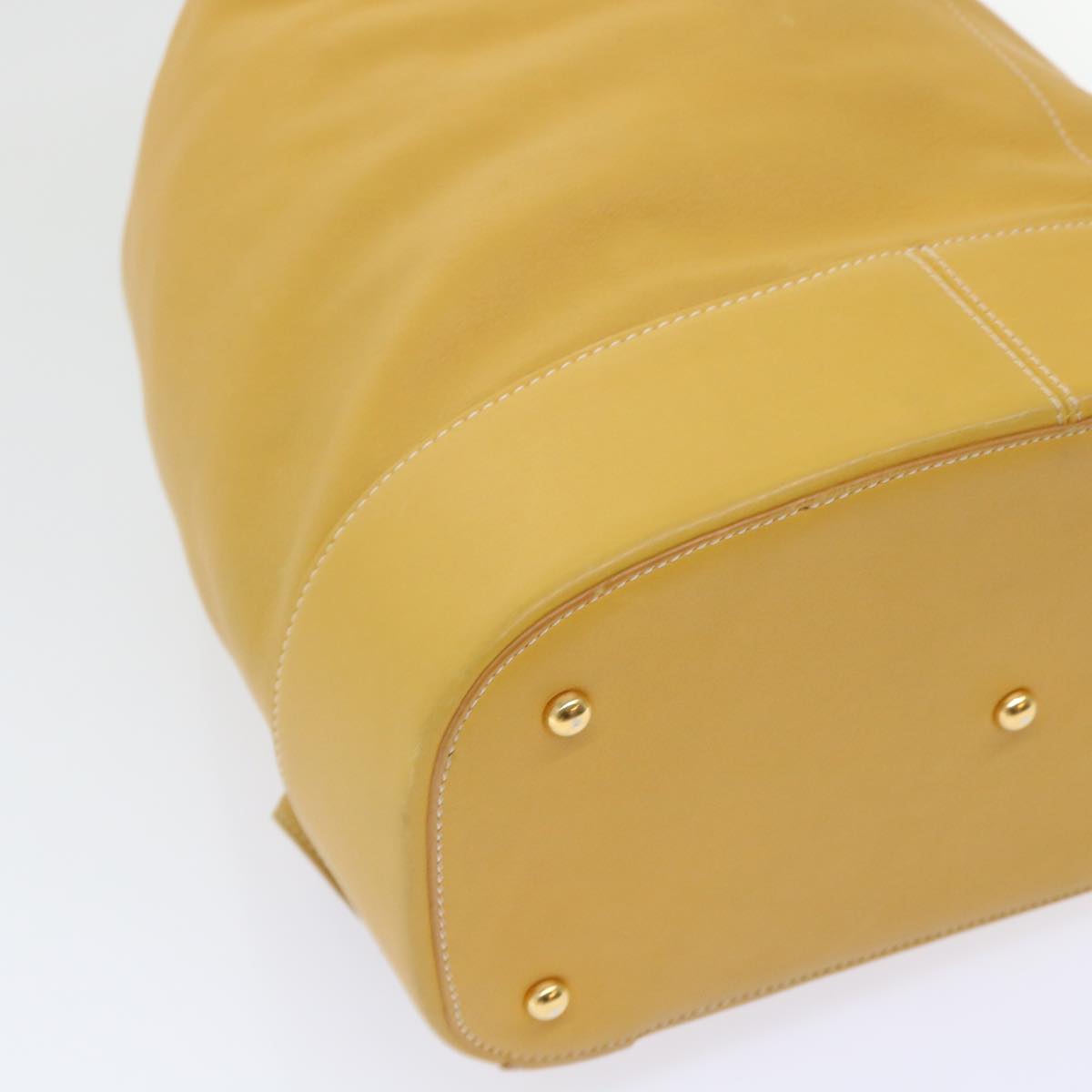 LOEWE Anton Shoulder Bag Leather Yellow Auth fm2698