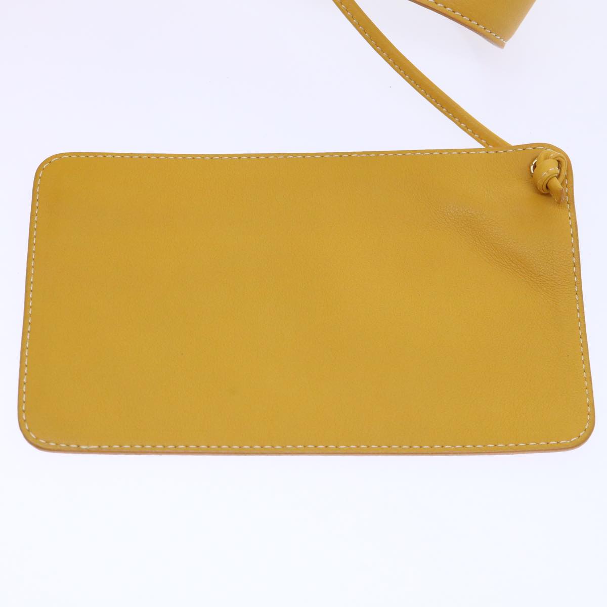 LOEWE Anton Shoulder Bag Leather Yellow Auth fm2698