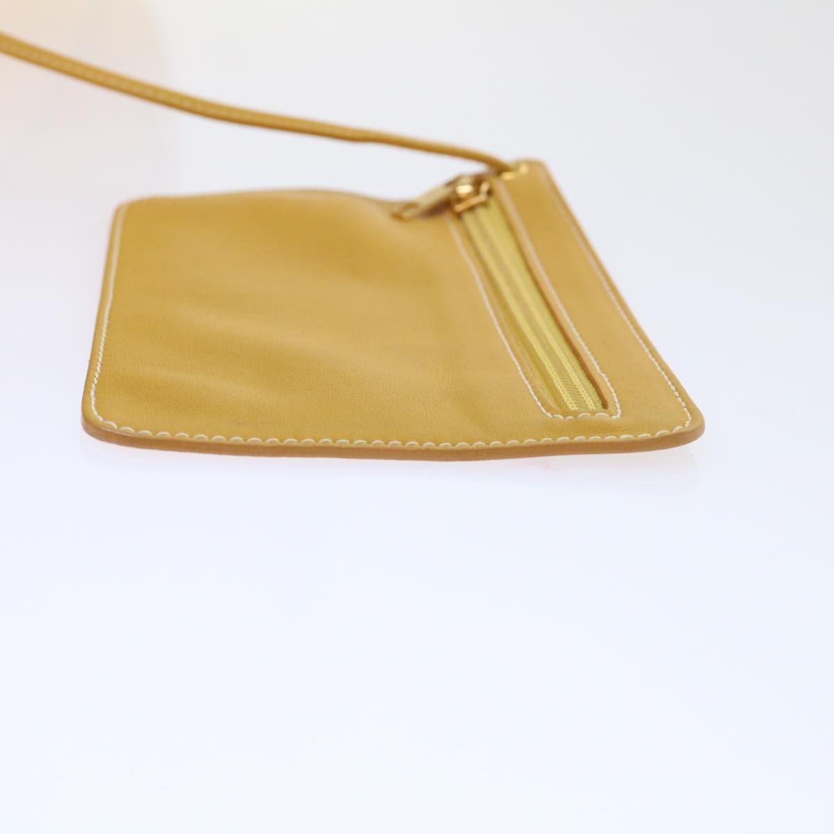 LOEWE Anton Shoulder Bag Leather Yellow Auth fm2698