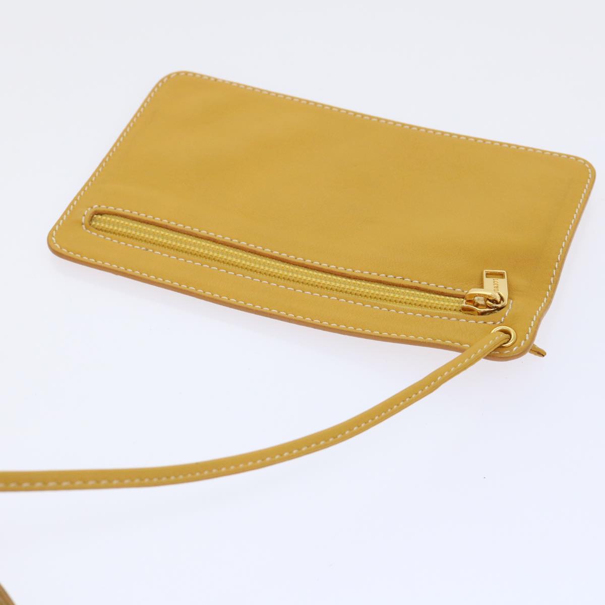 LOEWE Anton Shoulder Bag Leather Yellow Auth fm2698