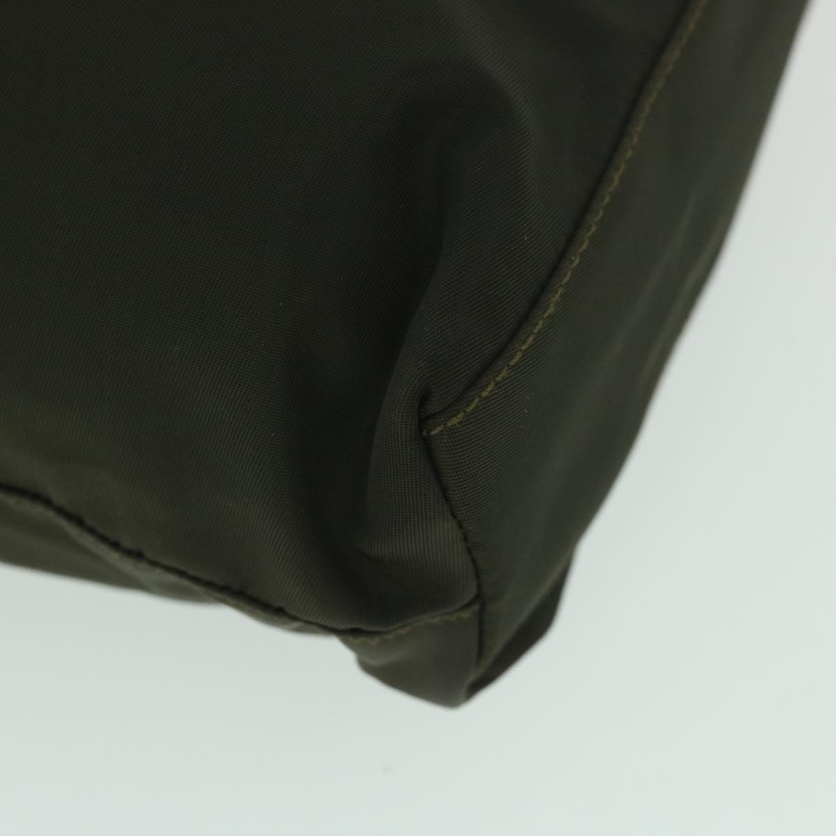 PRADA Hand Bag Nylon Green Auth fm2766