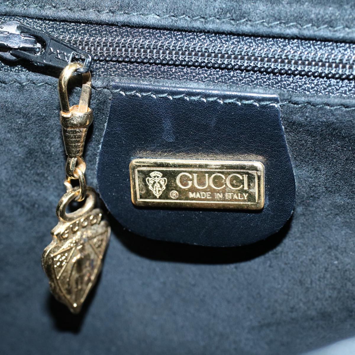 GUCCI Shoulder Bag Leather Black 004 261 0264 Auth fm2779