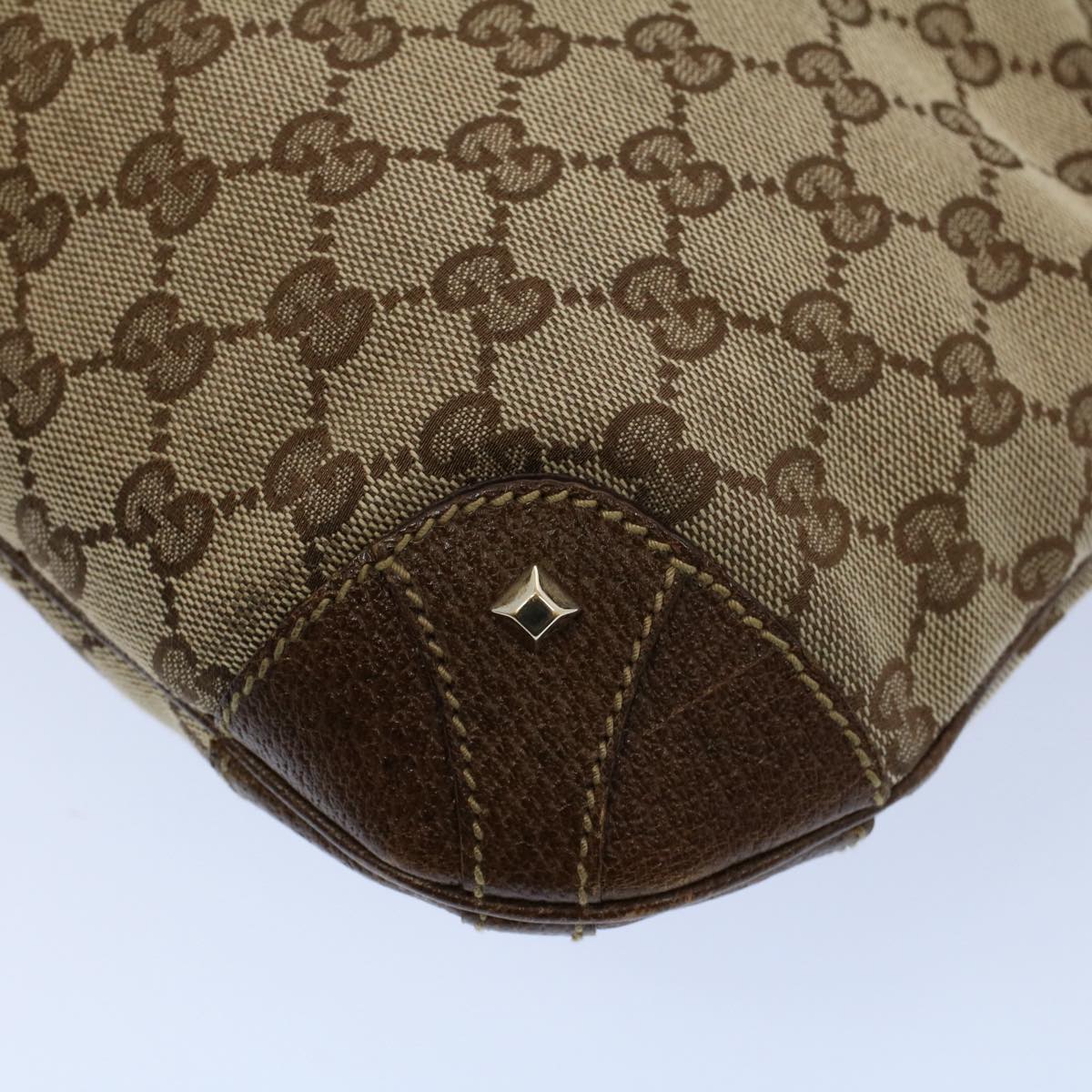 GUCCI GG Canvas Jackie Shoulder Bag Beige 120888 Auth fm2784