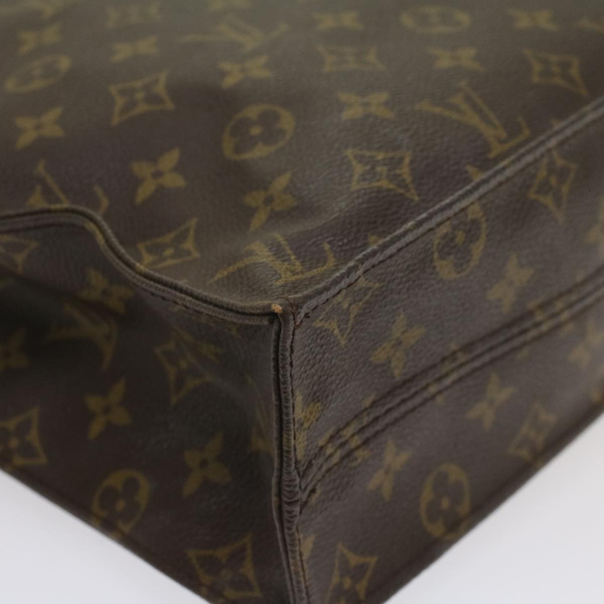 LOUIS VUITTON Monogram Sac Plat Hand Bag M51140 LV Auth fm2825