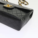 CHANEL Big Matelasse Chain Shoulder Bag Leather Black CC Auth fm2835V-15