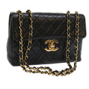 CHANEL Big Matelasse Chain Shoulder Bag Leather Black CC Auth fm2835V-1