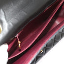 CHANEL Big Matelasse Chain Shoulder Bag Leather Black CC Auth fm2835V-25