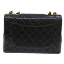 CHANEL Big Matelasse Chain Shoulder Bag Leather Black CC Auth fm2835V-2
