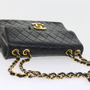 CHANEL Big Matelasse Chain Shoulder Bag Leather Black CC Auth fm2835V-6