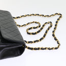 CHANEL Big Matelasse Chain Shoulder Bag Leather Black CC Auth fm2835V-14