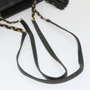 BALLY Quilted Shoulder Bag Leather Black Auth fm2844-7