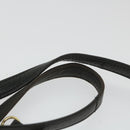 BALLY Quilted Shoulder Bag Leather Black Auth fm2844-8