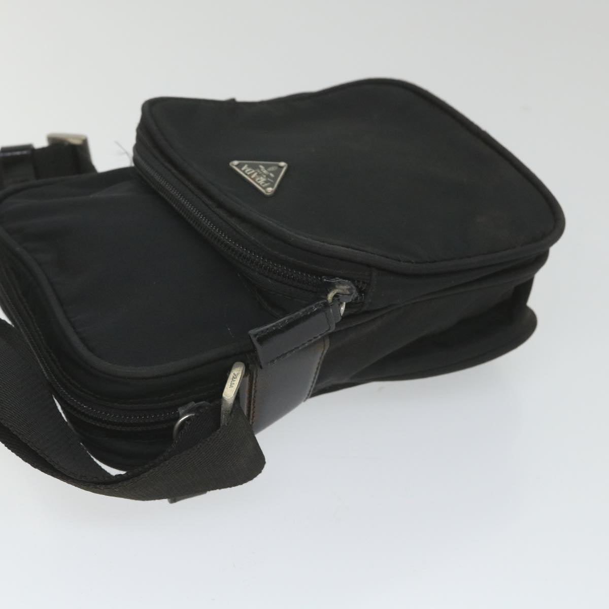 PRADA Shoulder Bag Nylon 2Set Black Auth fm2849